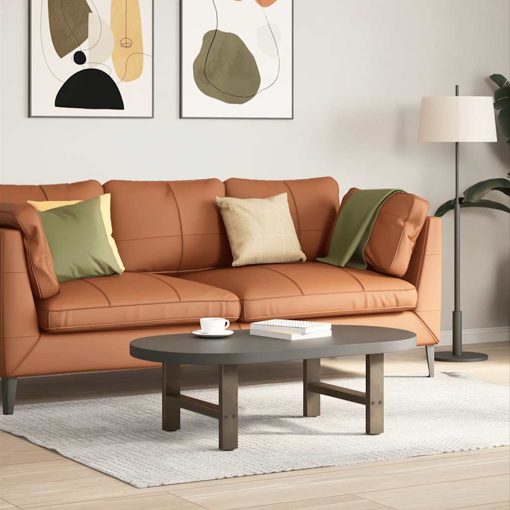 Gambe per Tavolino da Caffè in Acciaio Naturale 2 pz 50x(30-31) cm Acciaio - homemem39