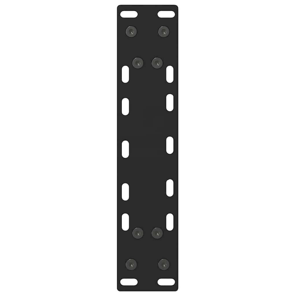 Gambe per Tavolino Nero 2 pz 28x(42-43) cm Acciaio