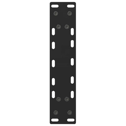 Gambe per Tavolino Nero 2 pz 28x(42-43) cm Acciaio