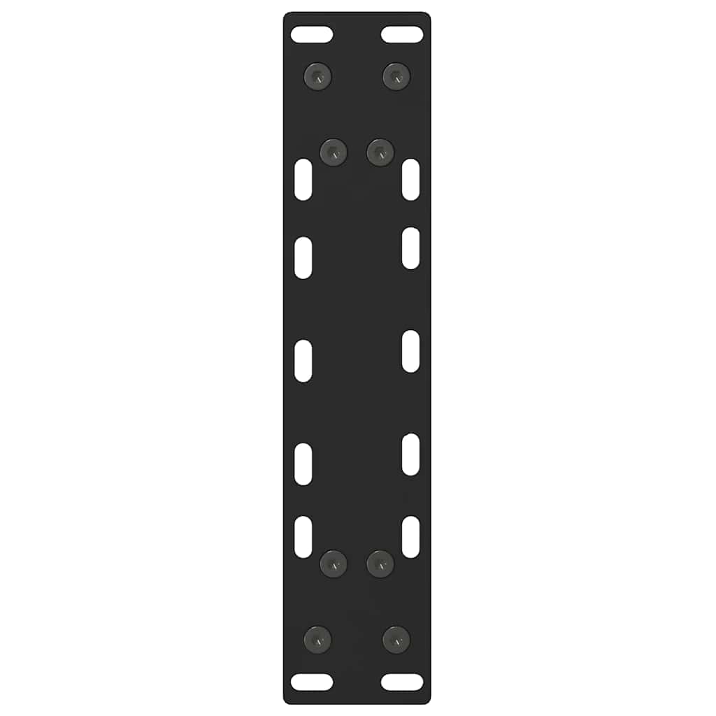 Gambe per Tavolino da Caffè Nere 2 pz 28x(42-43) cm Acciaio