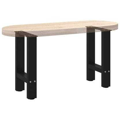 Gambe per Tavolino da Caffè Nere 2 pz 28x(42-43) cm Acciaio