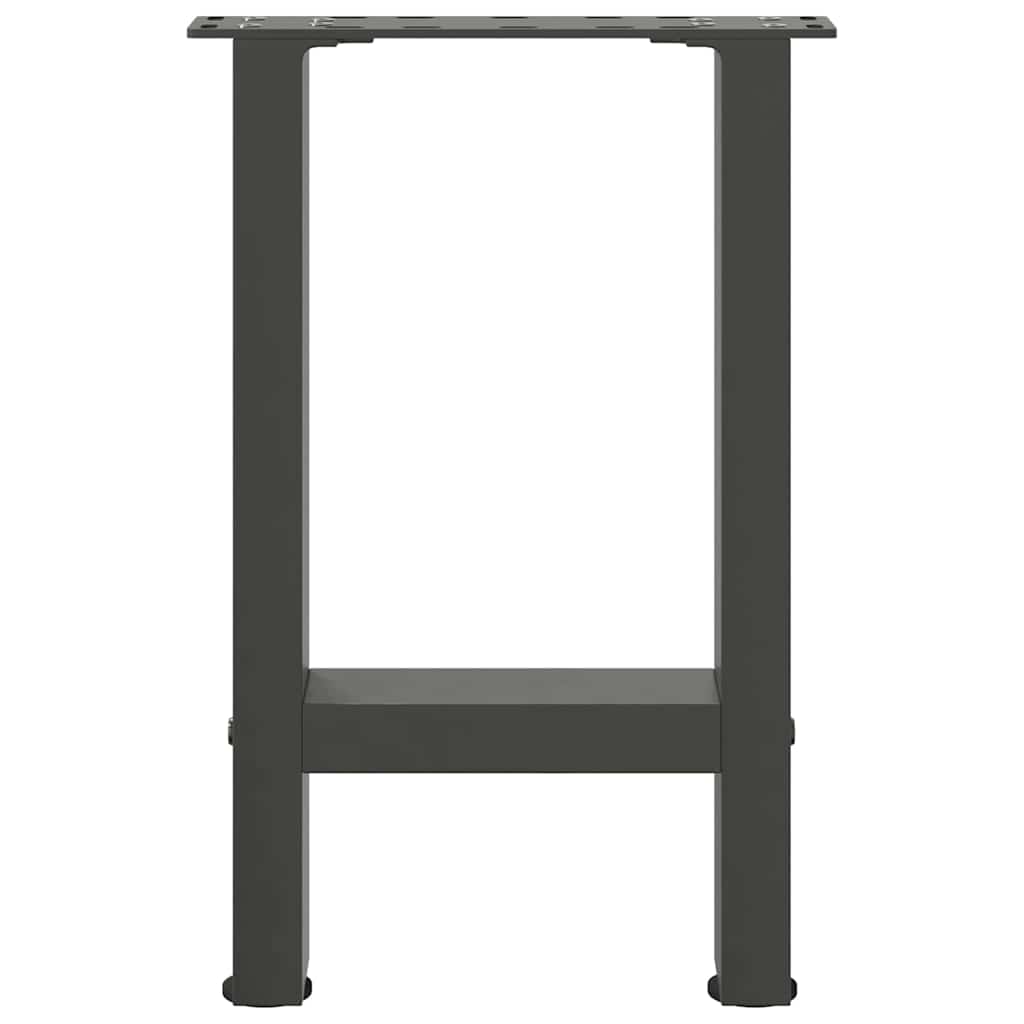 Gambe per Tavolino da Caffè Antracite 2 pz 28x(42-43) cm Acciaio