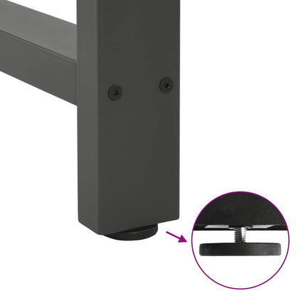 Gambe per Tavolino da Caffè Antracite 2 pz 28x(42-43) cm Acciaio