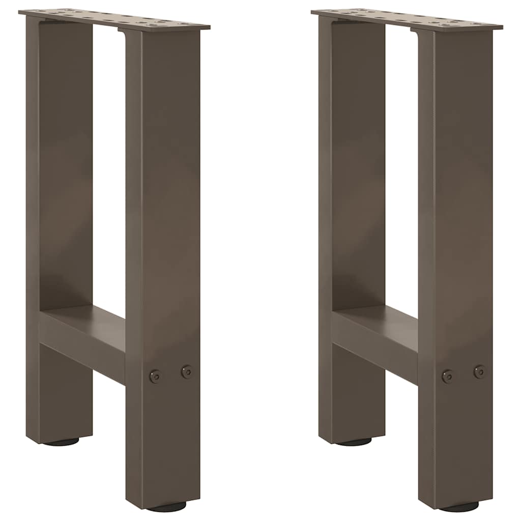 Gambe per Tavolino da Caffè Naturale 2 pz 28x(42-43) cm Acciaio