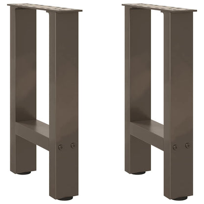 Gambe per Tavolino da Caffè Naturale 2 pz 28x(42-43) cm Acciaio