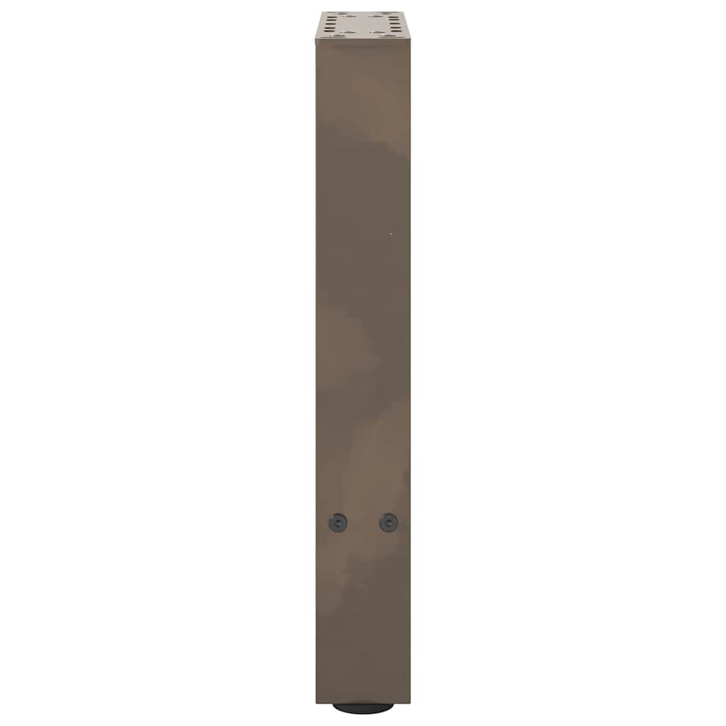 Gambe per Tavolino da Caffè Naturale 2 pz 28x(42-43) cm Acciaio