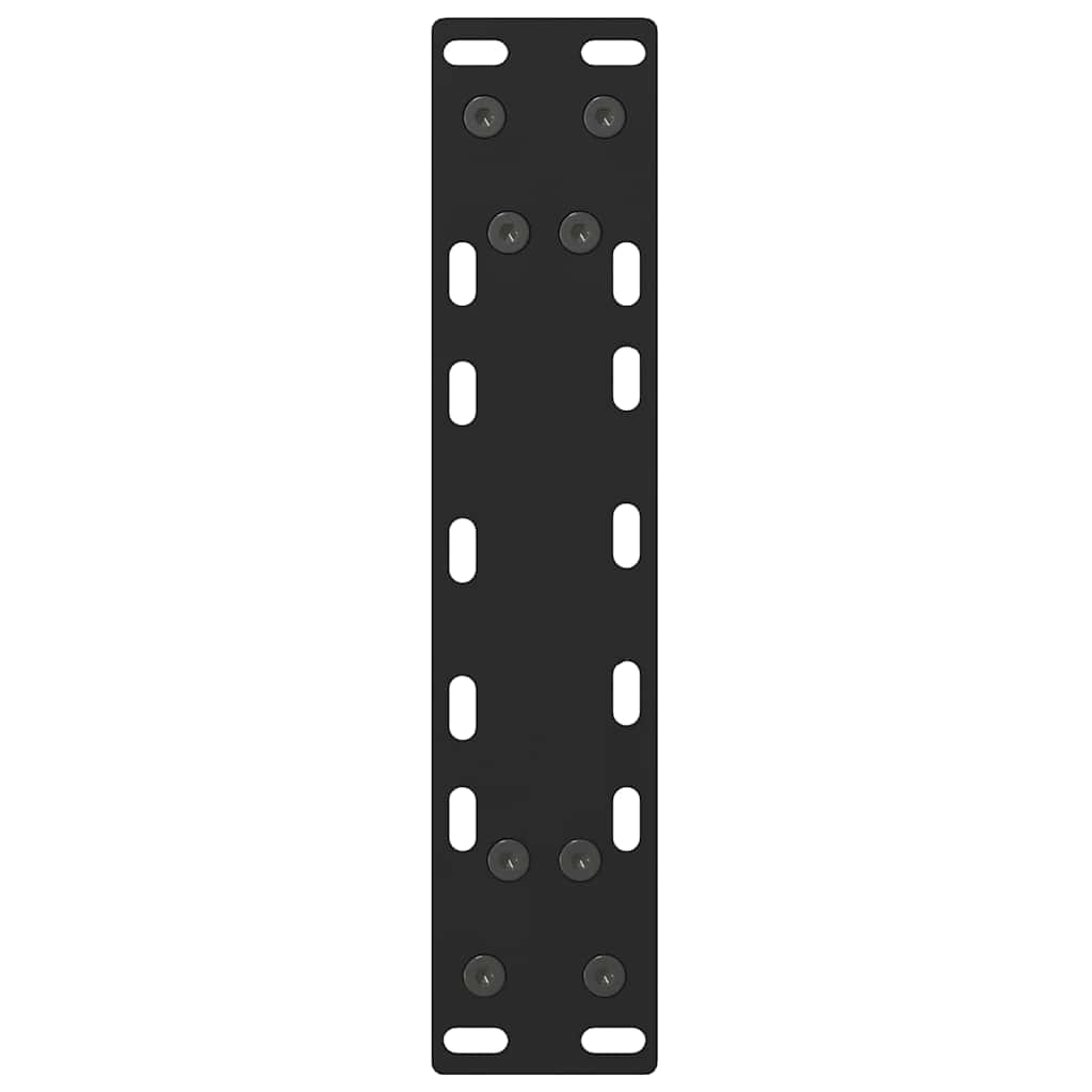 Gambe per Tavolino Nero 2 pz 38x(42-43) cm Acciaio