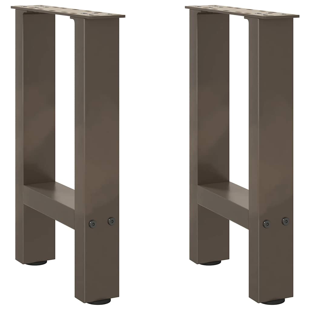 Gambe per Tavolino da Caffè Naturale 2 pz 38x(42-43) cm Acciaio