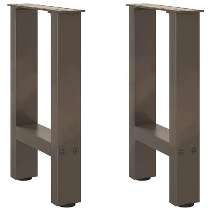 Gambe per Tavolino da Caffè Naturale 2 pz 38x(42-43) cm Acciaio
