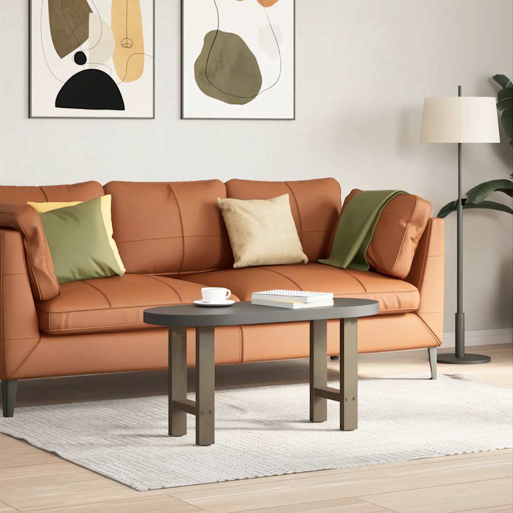 Gambe per Tavolino da Caffè in Acciaio Naturale 2 pz 38x(42-43) cm Acciaio