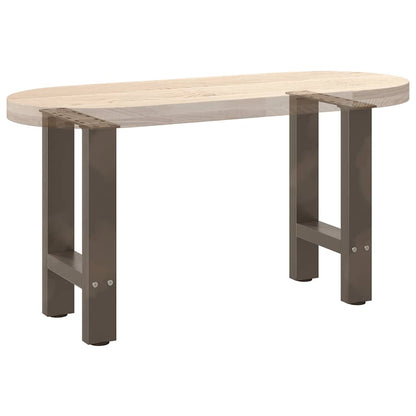 Gambe per Tavolino da Caffè Naturale 2 pz 38x(42-43) cm Acciaio