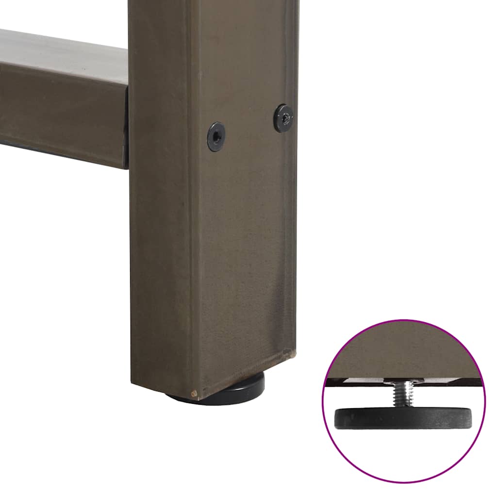 Gambe per Tavolino da Caffè in Acciaio Naturale 2 pz 38x(42-43) cm Acciaio