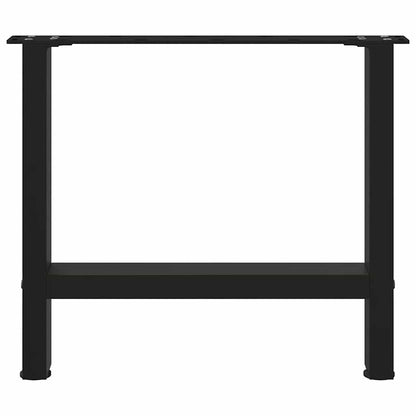 Gambe per Tavolino da Caffè Nere 2 pz 50x(42-43) cm Acciaio