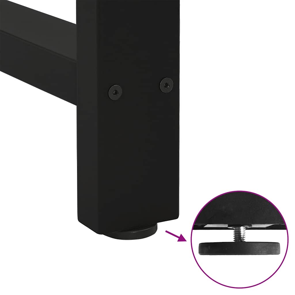 Gambe per Tavolino da Caffè Nere 2 pz 60x(42-43) cm Acciaio
