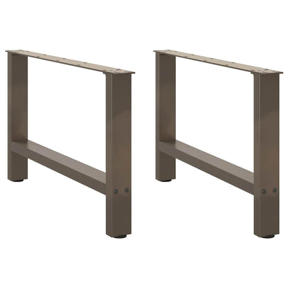 Gambe per Tavolino da Caffè Naturale 2 pz 70x(42-43) cm Acciaio