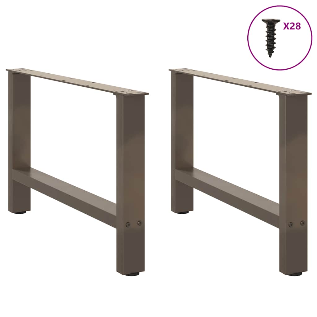 Gambe per Tavolino da Caffè Naturale 2 pz 70x(42-43) cm Acciaio