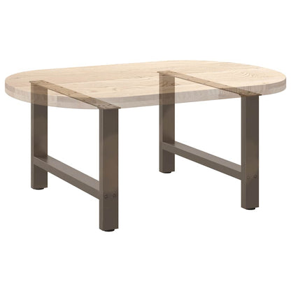 Gambe per Tavolino da Caffè Naturale 2 pz 70x(42-43) cm Acciaio