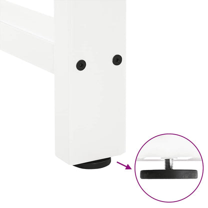 Gambe per Tavolo Consolle Bianche 2 pz 28x(72-73) cm Acciaio