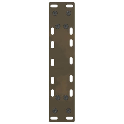 Gambe per tavolo consolle in acciaio naturale 2 pz 28x(72-73) cm Acciaio