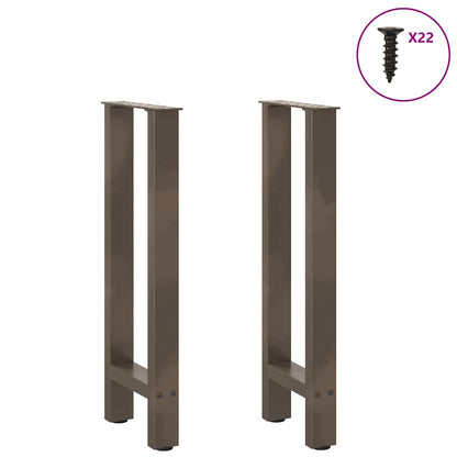 Gambe per tavolo consolle naturale 2 pz 38x(72-73) cm Acciaio