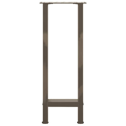 Gambe per tavolo consolle naturale 2 pz 38x(72-73) cm Acciaio