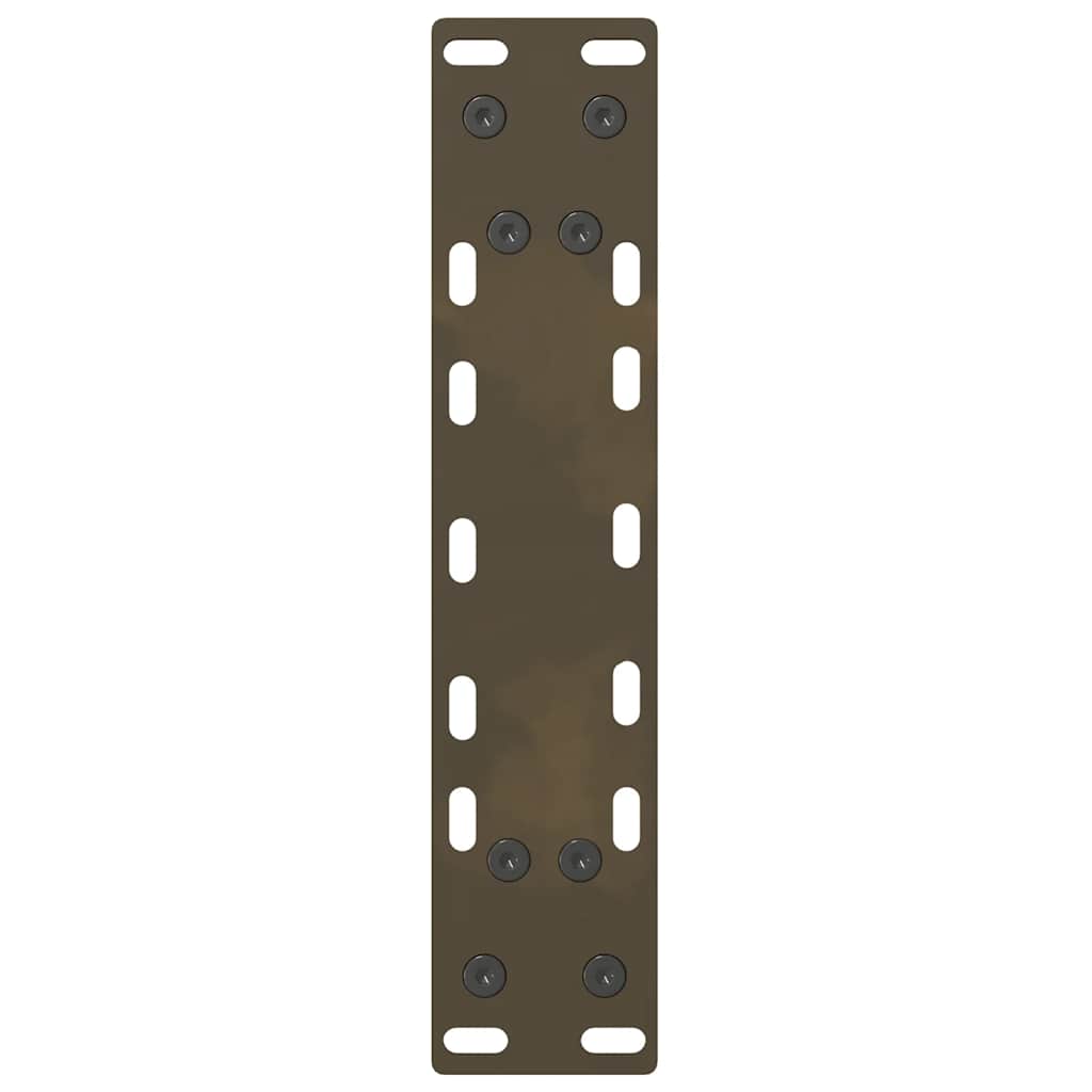 Gambe per tavolo consolle in acciaio naturale 2 pz 38x(72-73) cm Acciaio