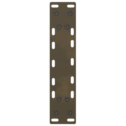Gambe per tavolo consolle in acciaio naturale 2 pz 38x(72-73) cm Acciaio
