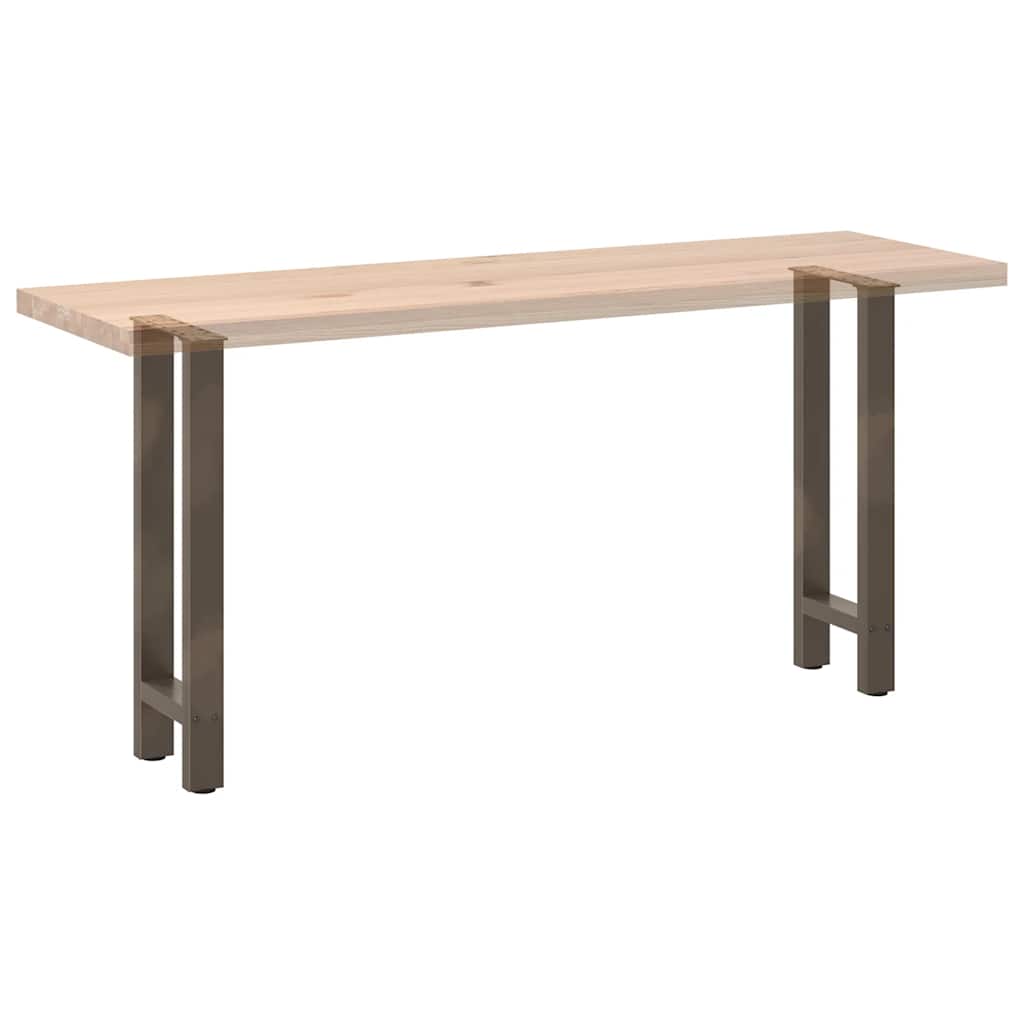 Gambe per tavolo consolle naturale 2 pz 38x(72-73) cm Acciaio