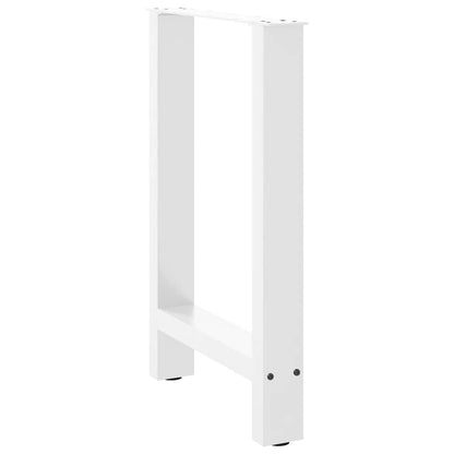 Gambe per Tavolino Bianco 2 pz 50x(72-73) cm Acciaio