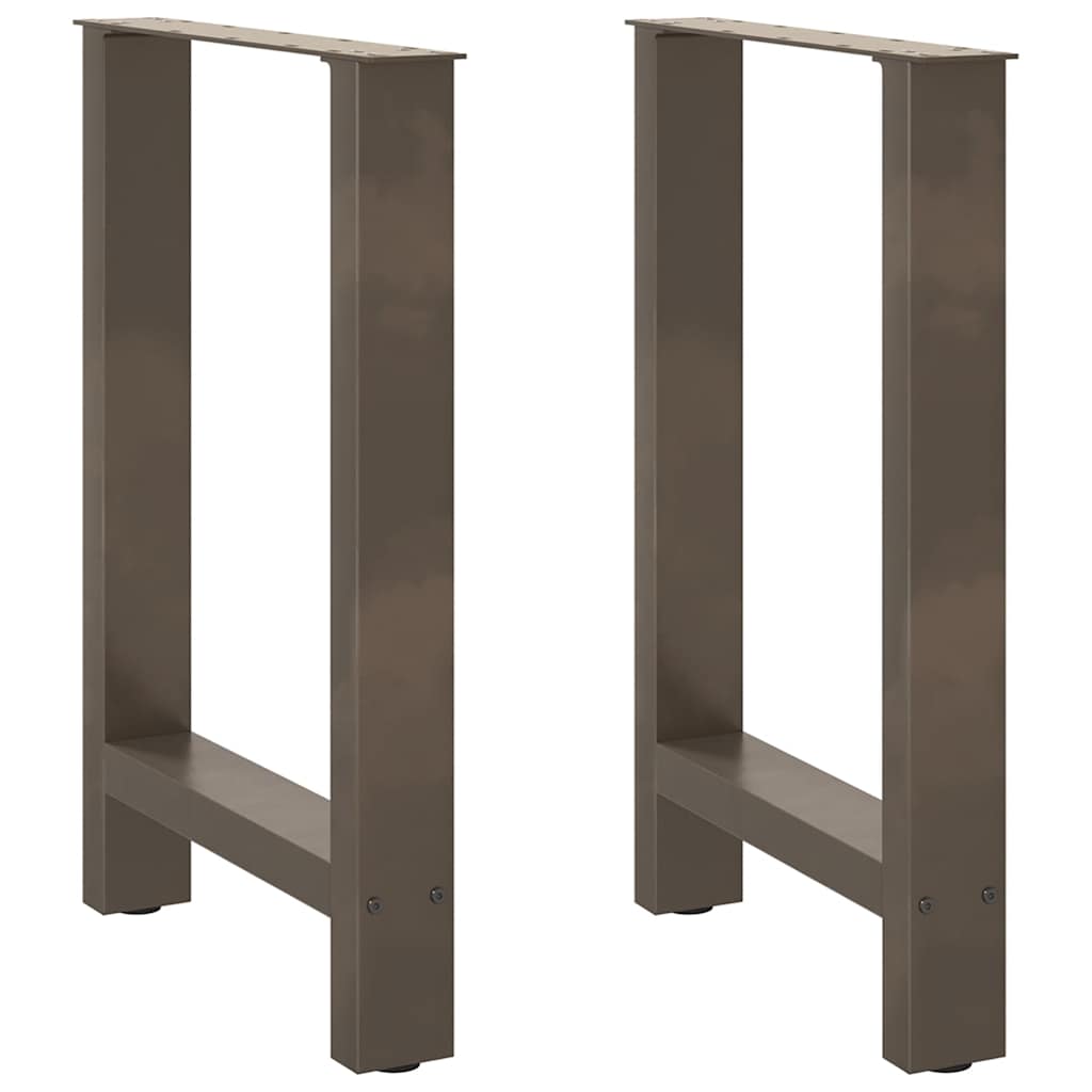 Gambe per tavolo da pranzo naturale 2 pz 50x(72-73) cm Acciaio
