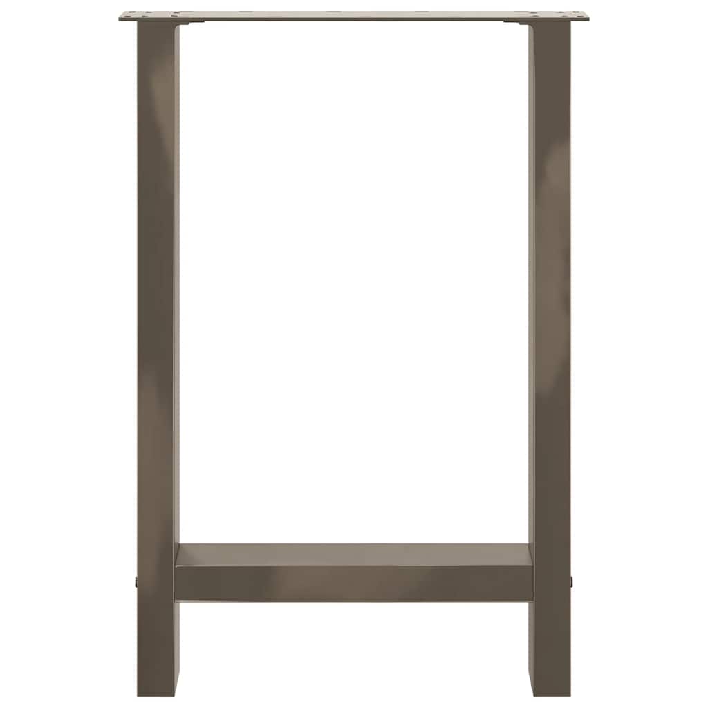 Gambe per tavolo da pranzo naturale 2 pz 50x(72-73) cm Acciaio