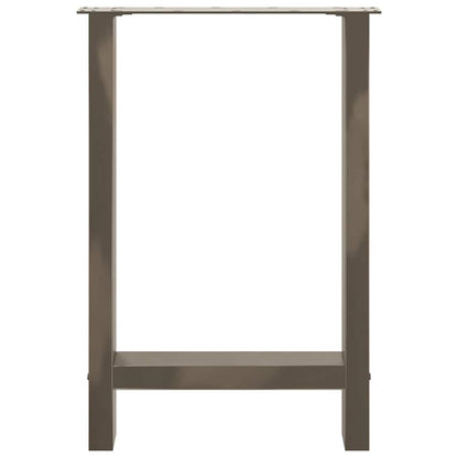 Gambe per tavolo da pranzo naturale 2 pz 50x(72-73) cm Acciaio