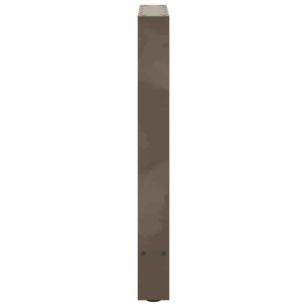 Gambe per tavolo da pranzo naturale 2 pz 50x(72-73) cm Acciaio