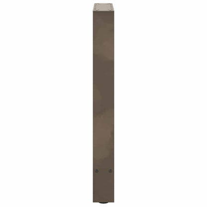 Gambe per tavolo da pranzo naturale 2 pz 50x(72-73) cm Acciaio