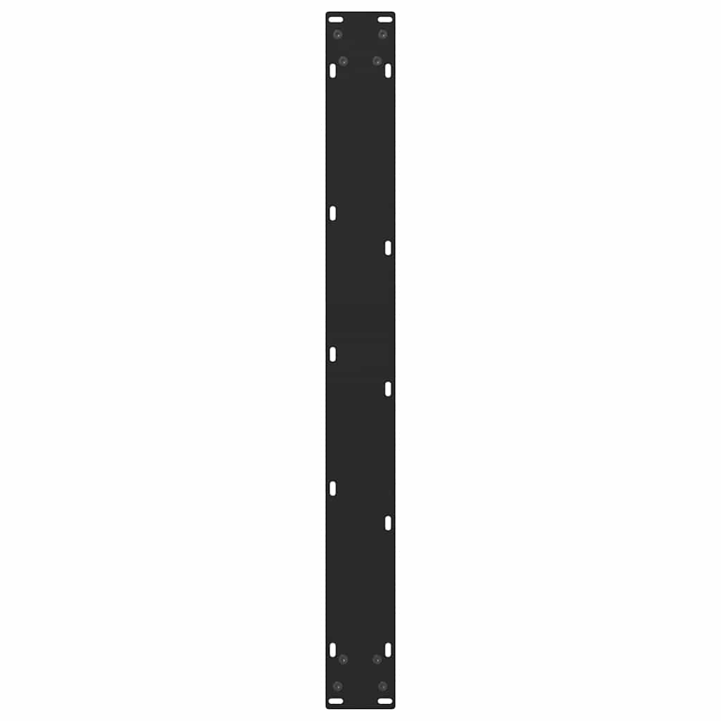 Gambe per Tavolino Nero 2 pz 80x(72-73) cm Acciaio