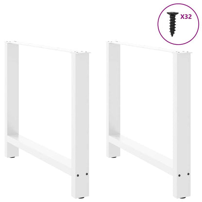 Gambe per Tavolino Bianco 2 pz 90x(72-73) cm Acciaio