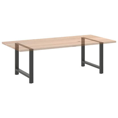Gambe per tavolo da pranzo antracite 2 pz 90x(72-73) cm
