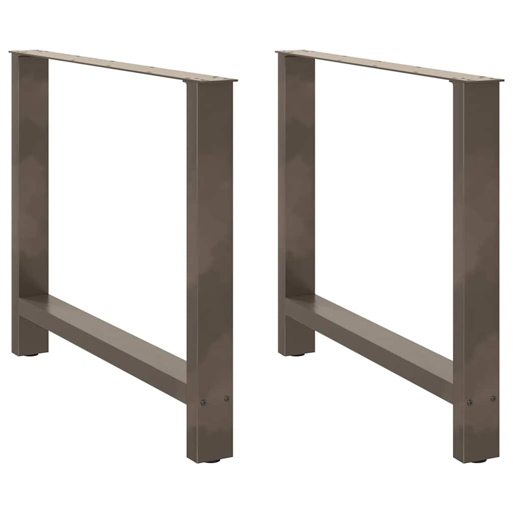 Gambe per tavolo da pranzo naturale 2 pz 90x(72-73) cm Acciaio