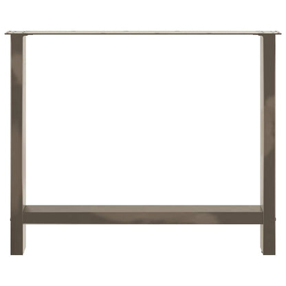 Gambe per tavolo da pranzo naturale 2 pz 90x(72-73) cm Acciaio