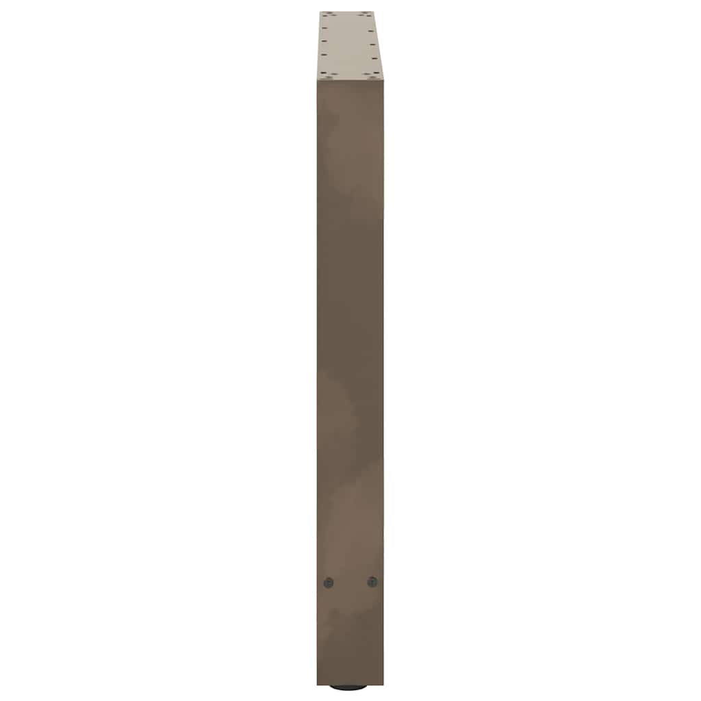 Gambe per tavolo da pranzo naturale 2 pz 90x(72-73) cm Acciaio
