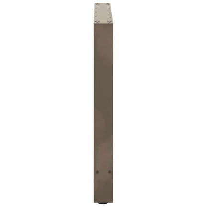 Gambe per tavolo da pranzo naturale 2 pz 90x(72-73) cm Acciaio