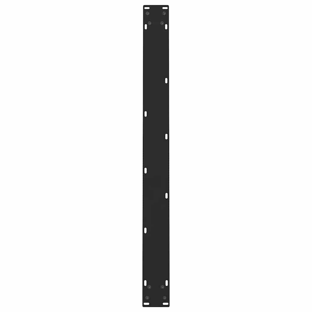 Gambe per Tavolino Nero 2 pz 100x(72-73) cm Acciaio