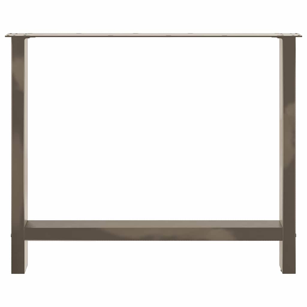 Gambe per tavolo da pranzo naturale 2 pz 100x(72-73) cm Acciaio