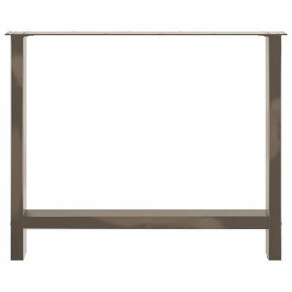 Gambe per tavolo da pranzo naturale 2 pz 100x(72-73) cm Acciaio
