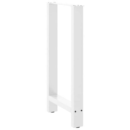 Gambe per Tavolino Bianco 2 pz 40x(90-91) cm Acciaio