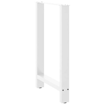 Gambe per Tavolino Bianco 2 pz 60x(90-91) cm Acciaio