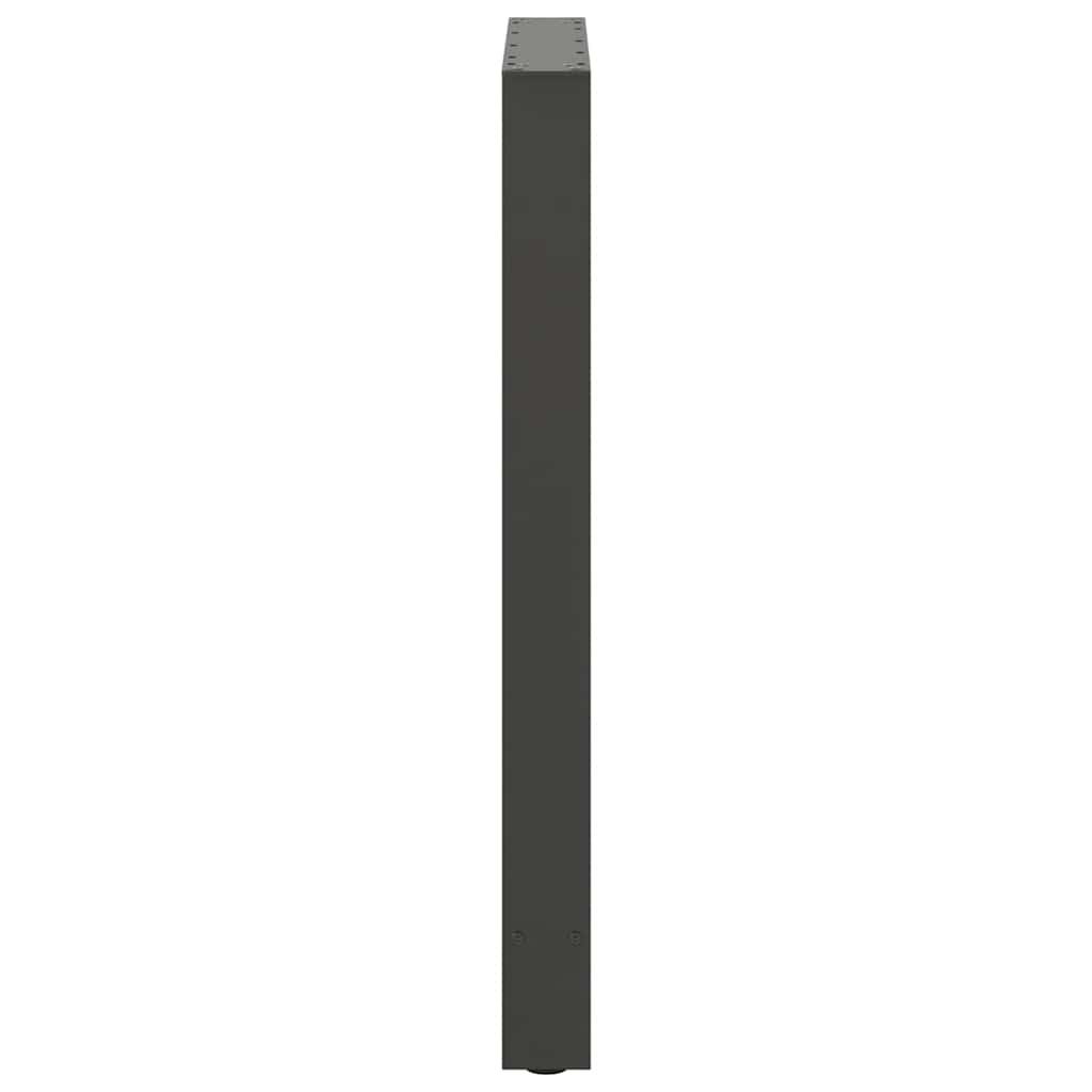 Gambe per tavolo da bar antracite 2 pz 60x(90-91) cm in acciaio