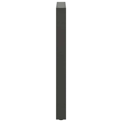 Gambe per tavolo da bar antracite 2 pz 60x(90-91) cm in acciaio