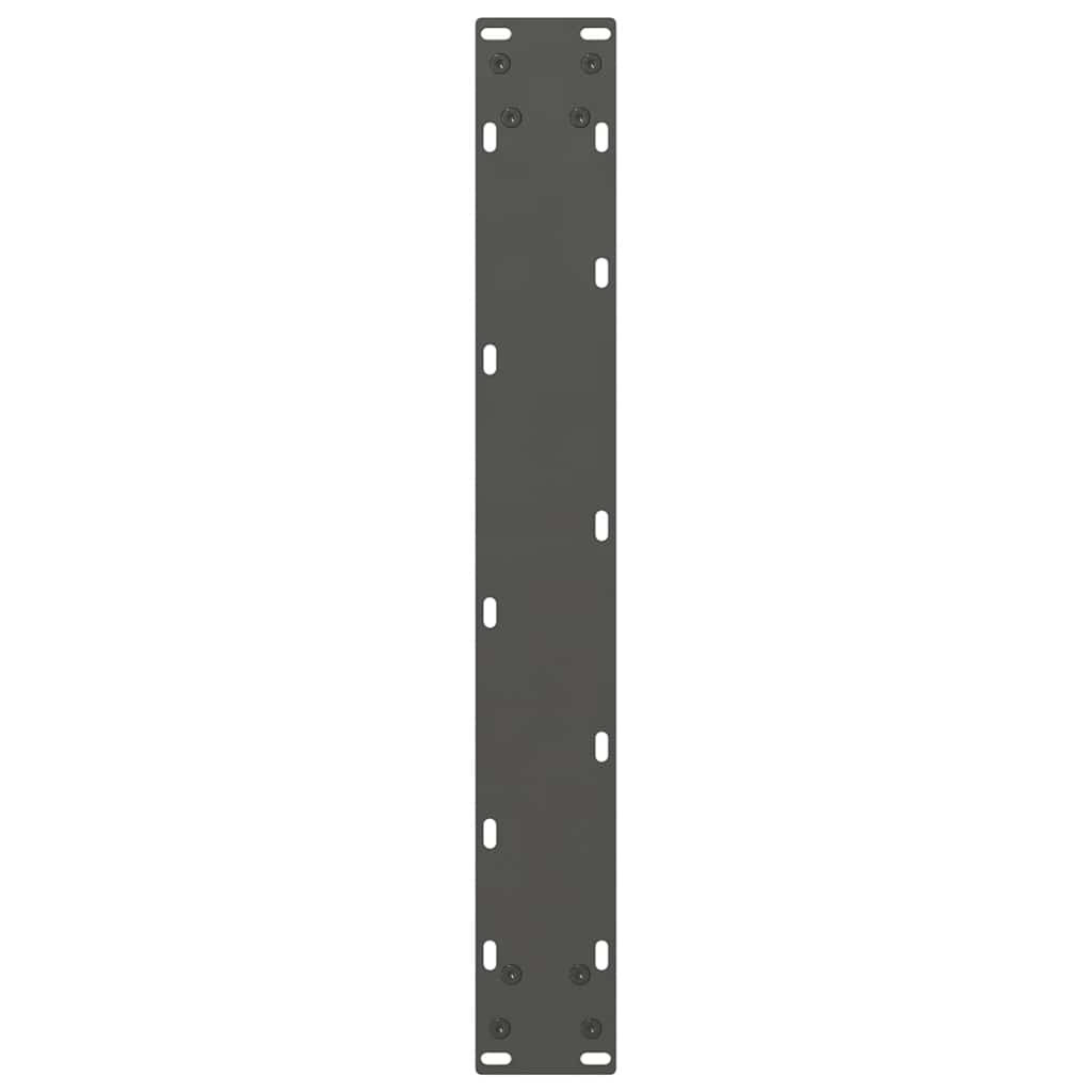 Gambe per tavolo da bar antracite 2 pz 60x(90-91) cm in acciaio