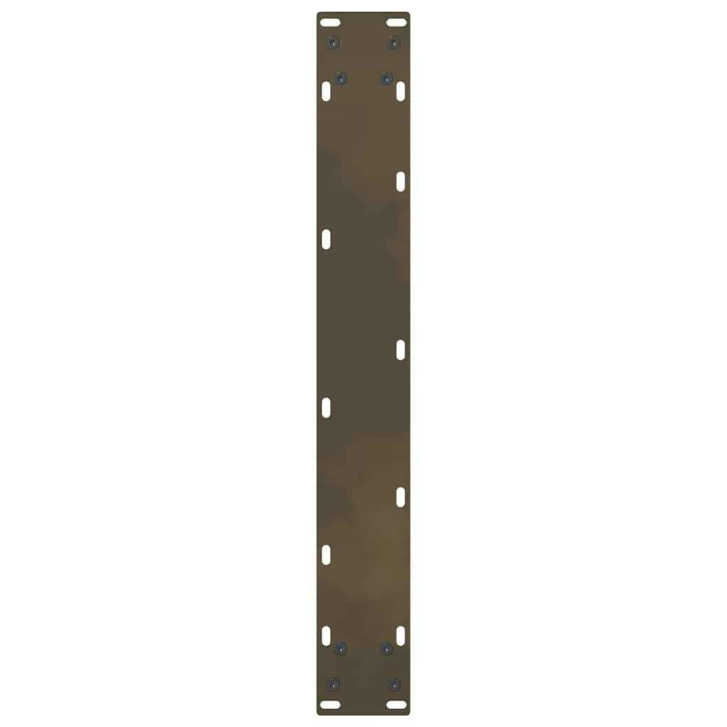 Gambe per tavolo da bar in acciaio naturale 2 pz 60x(90-91) cm in acciaio